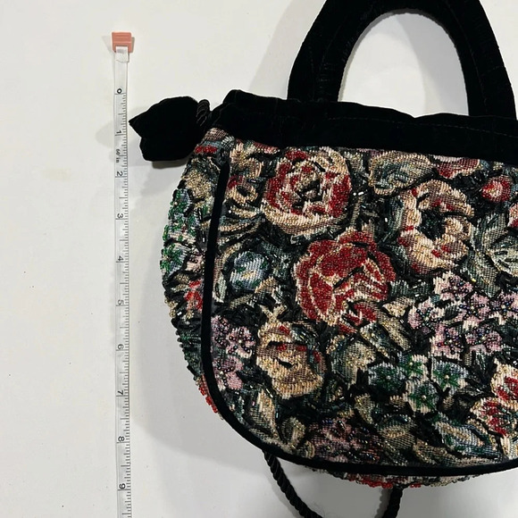Chicos - vintage, tapestry/floral beaded formal bag